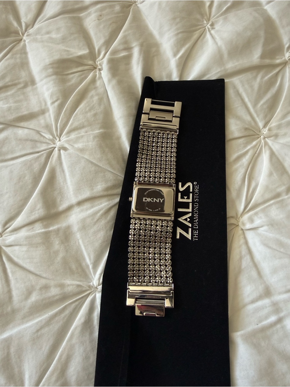 DKNY Silver-Tone Mesh Link Bracelet Watch